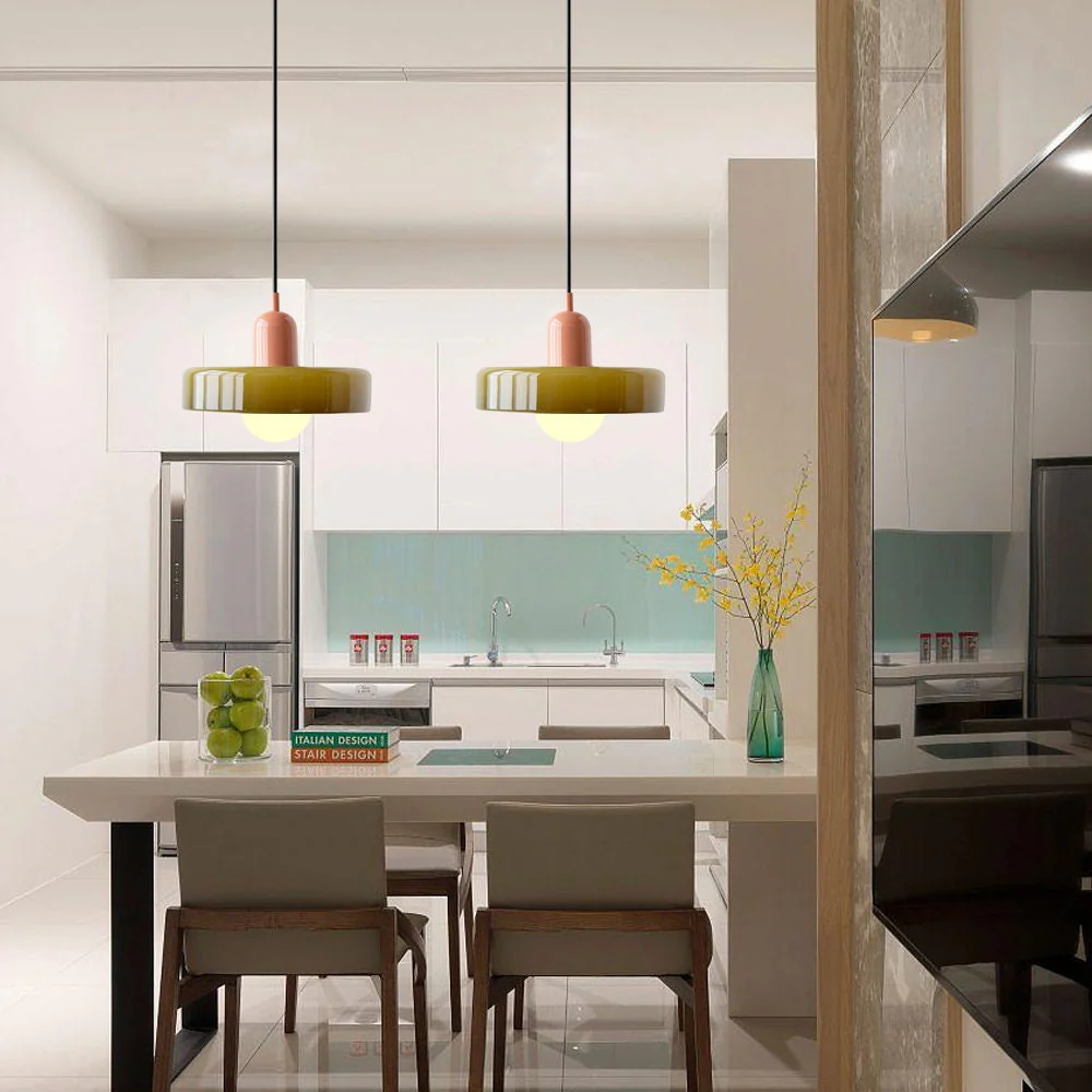 2 Heads Modern Bauhaus Glass Pendant Light - Image 10