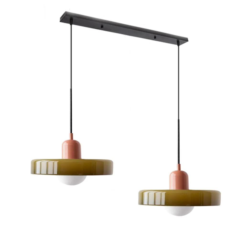 2 Heads Modern Bauhaus Glass Pendant Light - Image 11