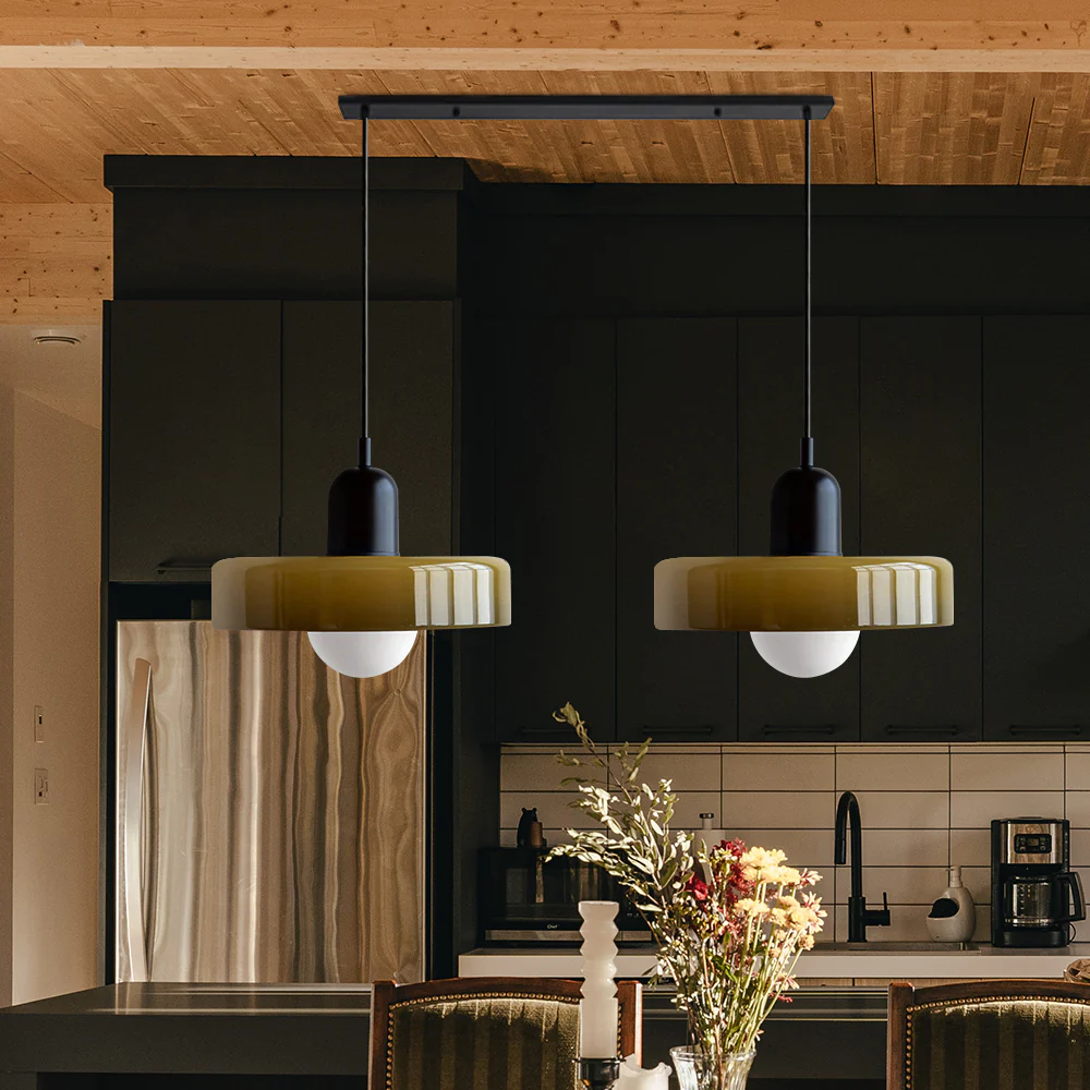 2 Heads Modern Bauhaus Glass Pendant Light - Image 12