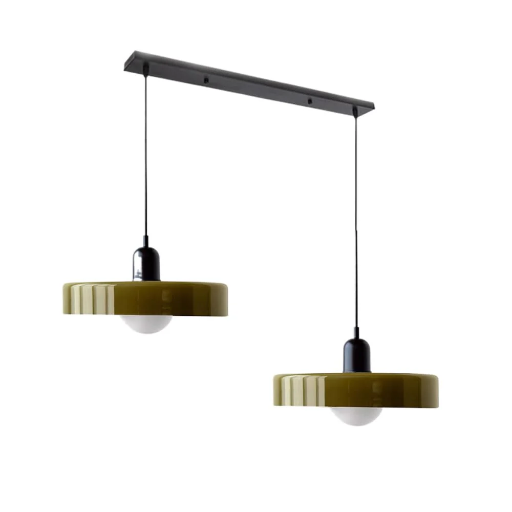 2 Heads Modern Bauhaus Glass Pendant Light - Image 13