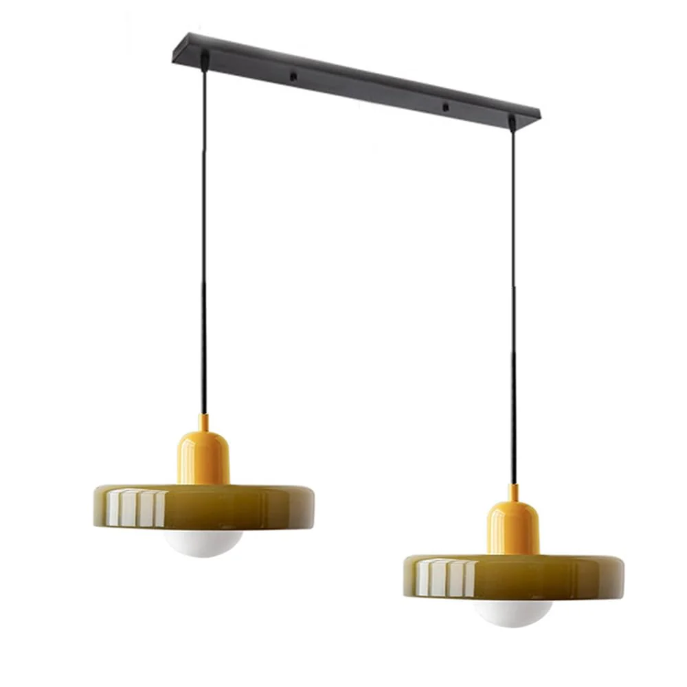 2 Heads Modern Bauhaus Glass Pendant Light - Image 19
