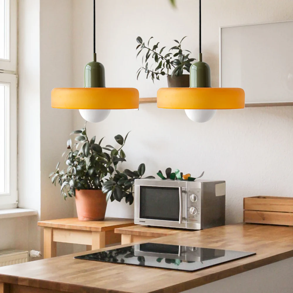 2 Heads Modern Bauhaus Glass Pendant Light - Image 23