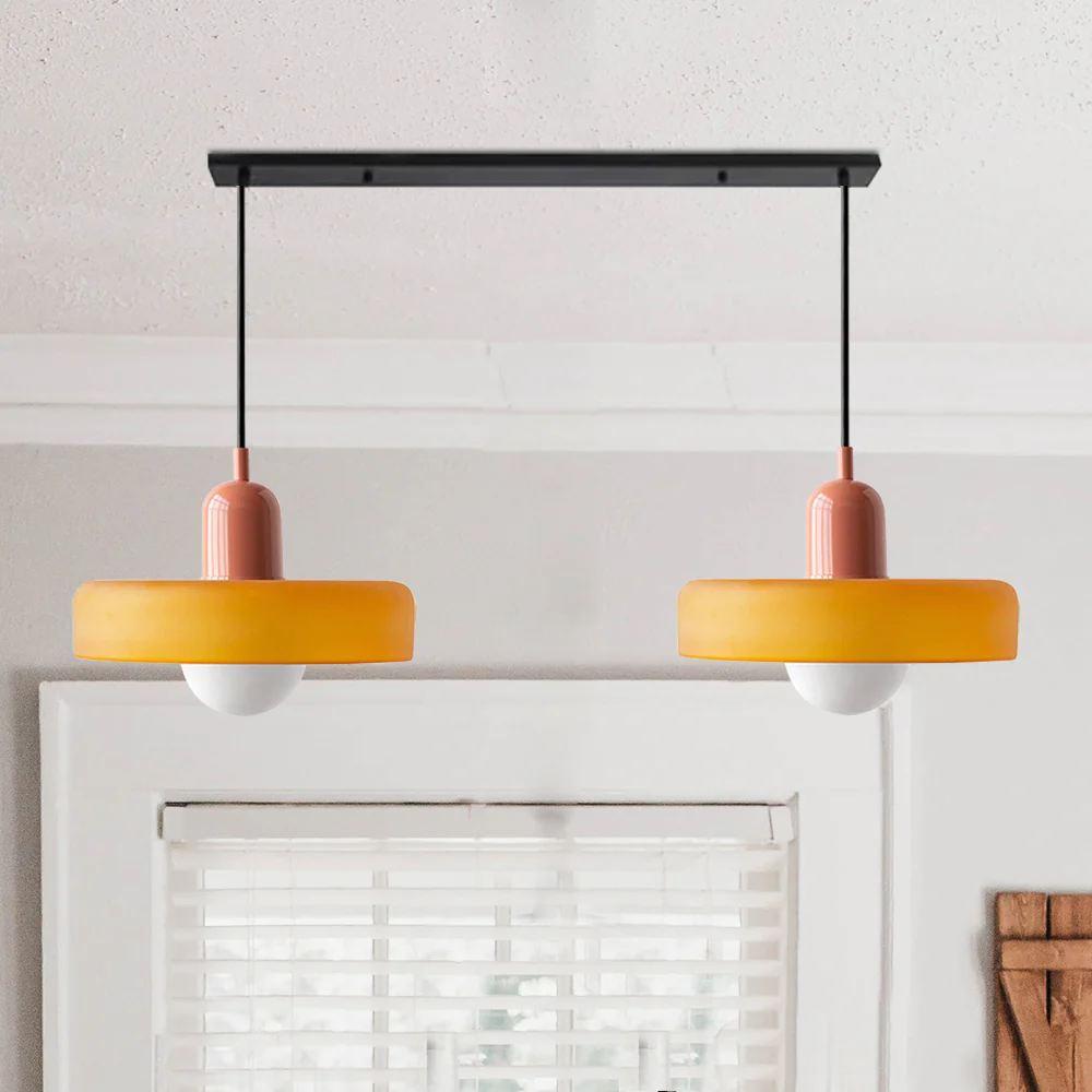 2 Heads Modern Bauhaus Glass Pendant Light - Image 25