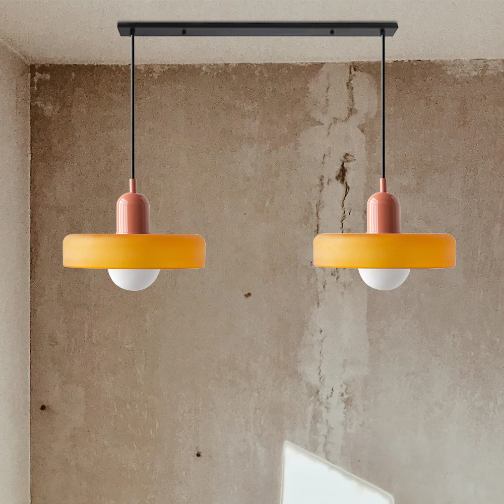 2 Heads Modern Bauhaus Glass Pendant Light - Image 26