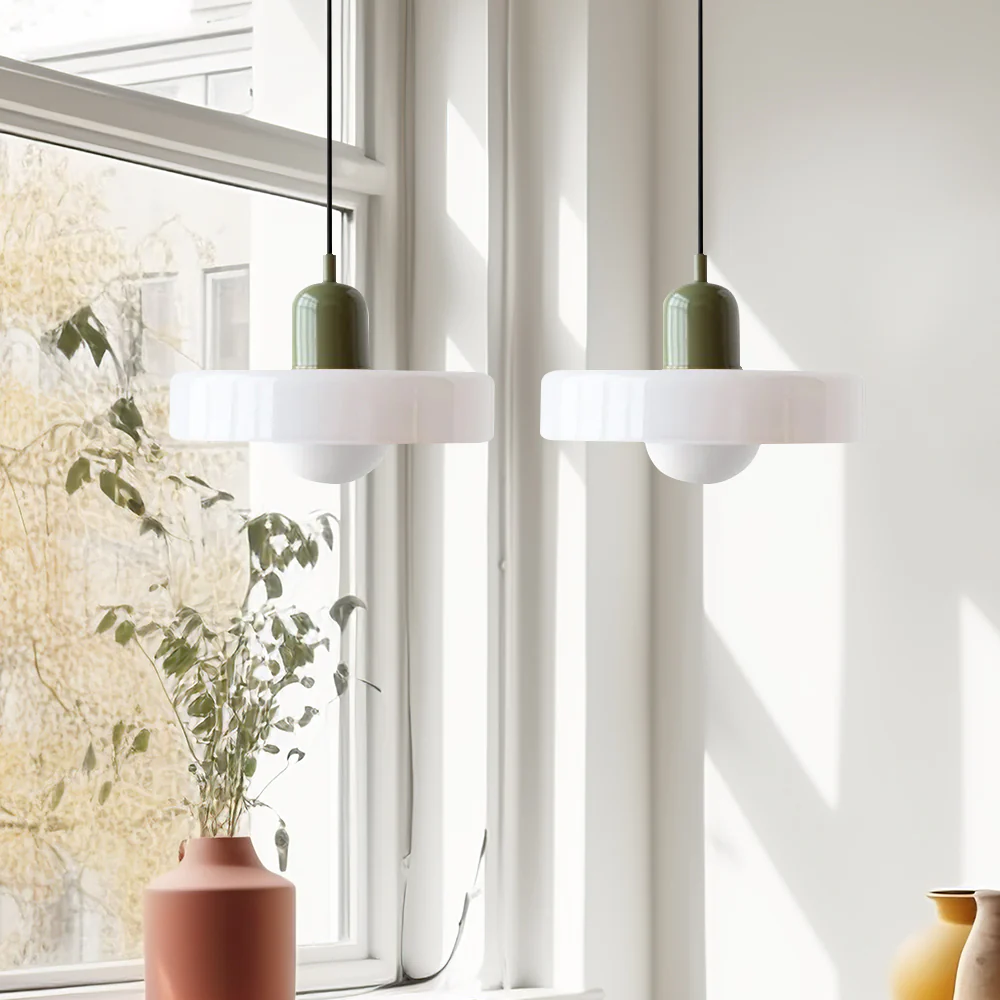 2 Heads Modern Bauhaus Glass Pendant Light - Image 34