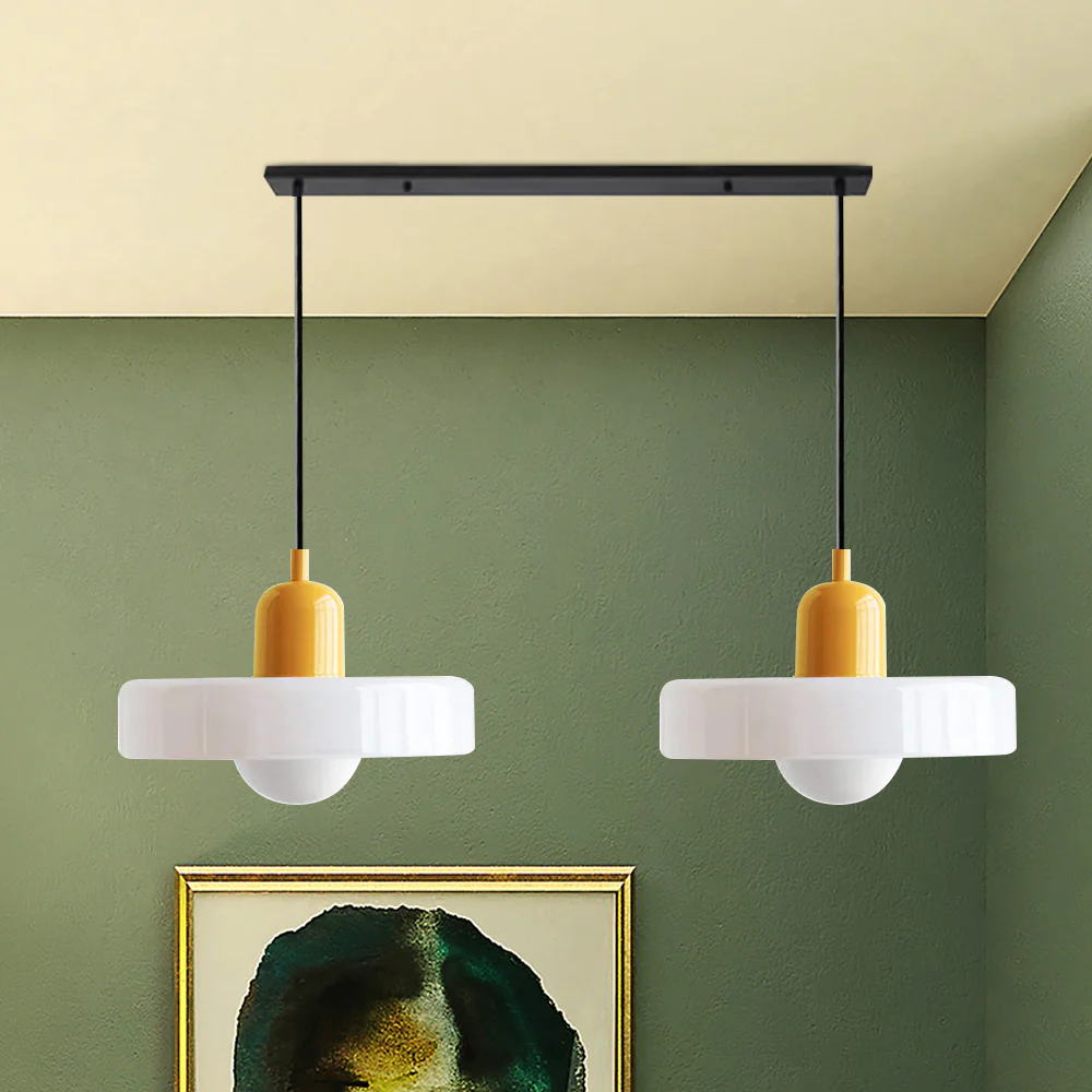 2 Heads Modern Bauhaus Glass Pendant Light - Image 42