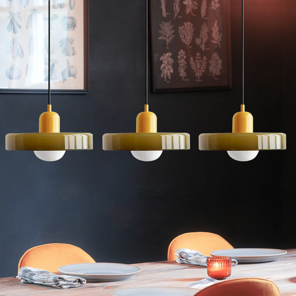 3 Heads Bauhaus Modern Simple Glass Pendant Light - Image 10