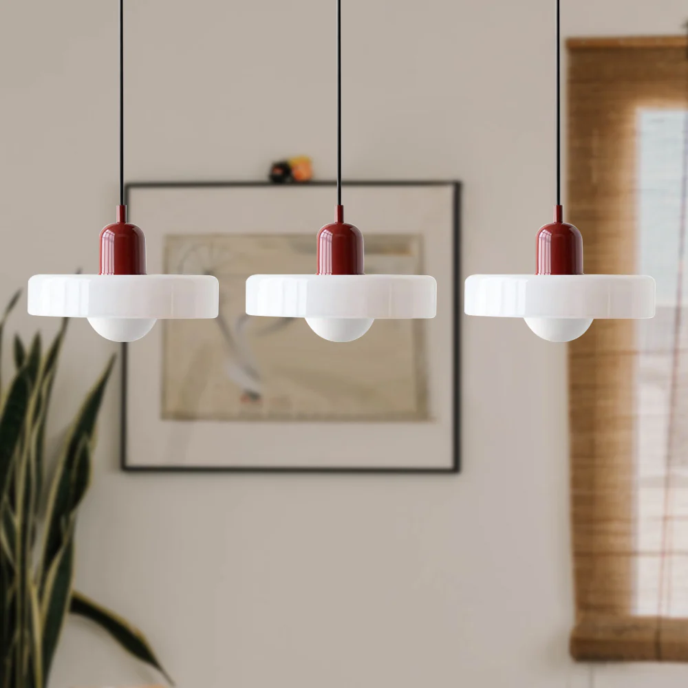 3 Heads Bauhaus Modern Simple Glass Pendant Light - Image 20