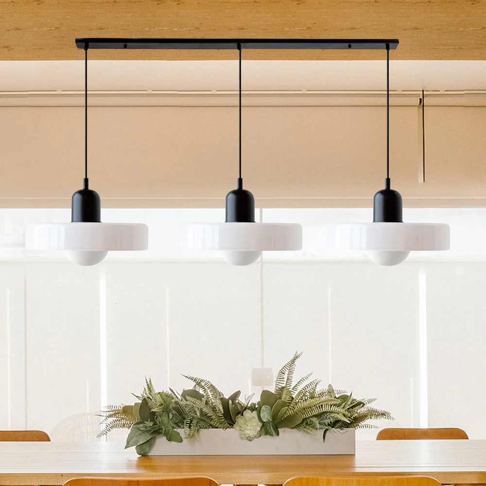 3 Heads Bauhaus Modern Simple Glass Pendant Light - Image 24