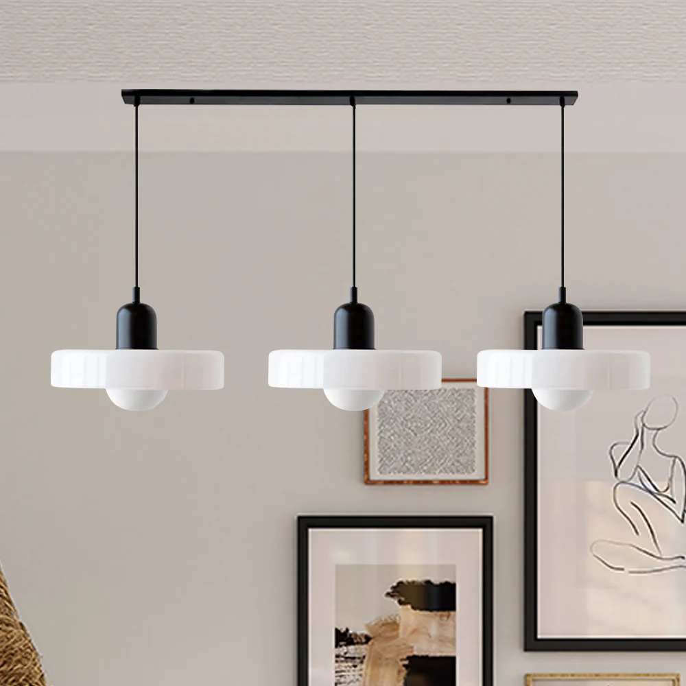3 Heads Bauhaus Modern Simple Glass Pendant Light - Image 25