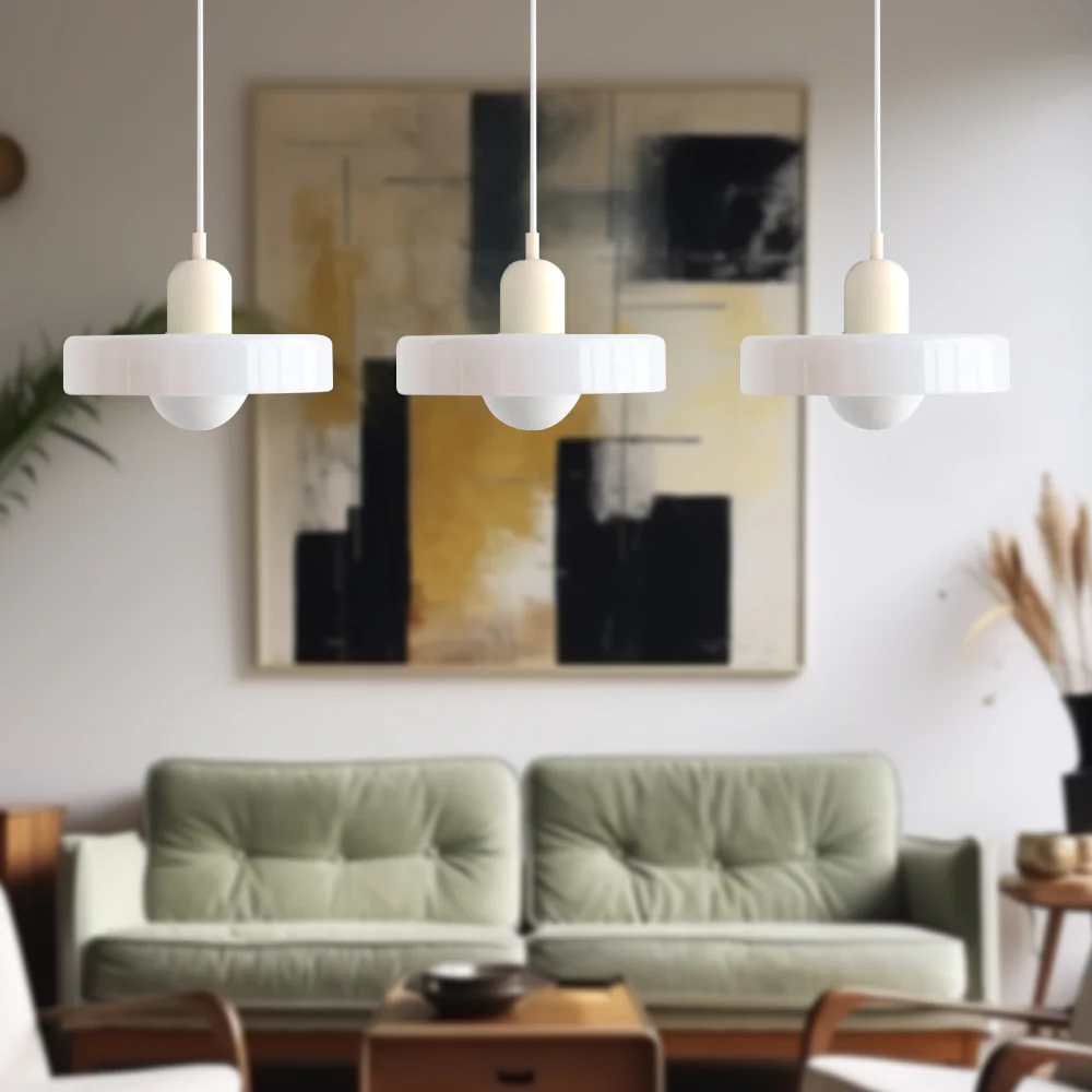 3 Heads Bauhaus Modern Simple Glass Pendant Light - Image 29