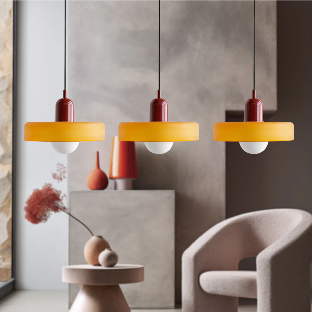 3 Heads Bauhaus Modern Simple Glass Pendant Light - Image 60
