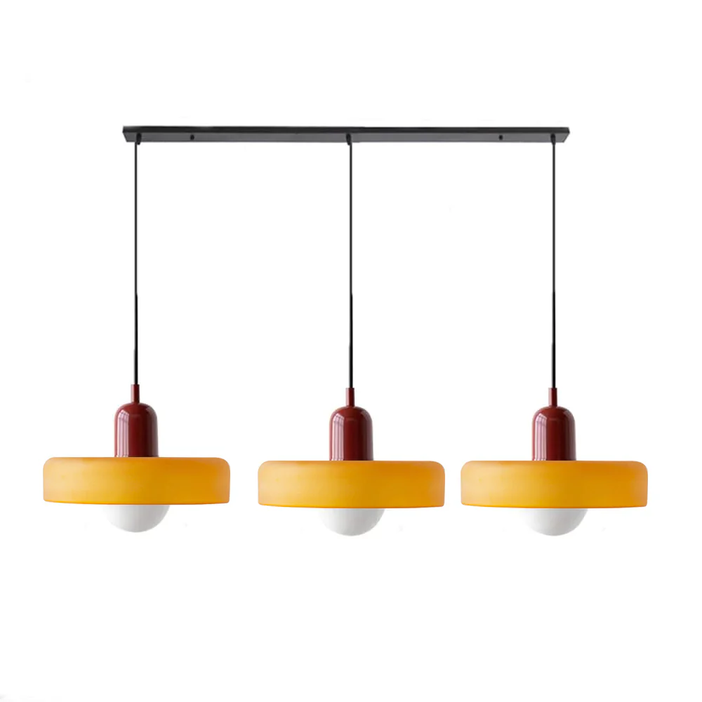 3 Heads Bauhaus Modern Simple Glass Pendant Light - Image 61