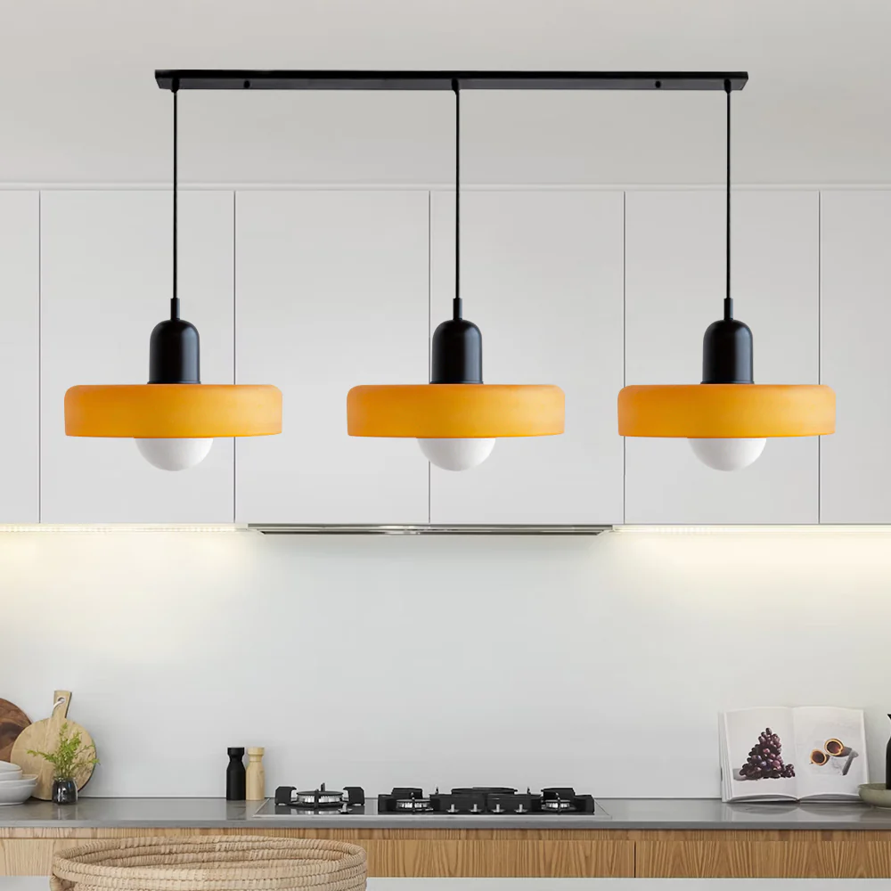 3 Heads Bauhaus Modern Simple Glass Pendant Light - Image 66
