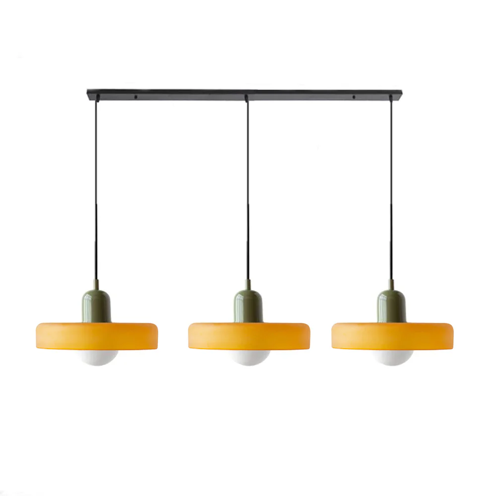 3 Heads Bauhaus Modern Simple Glass Pendant Light - Image 72
