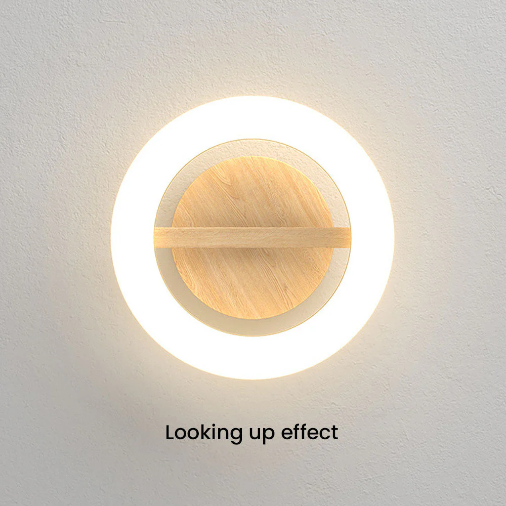 Acrylic Circle Wood LED Hallway Ceiling Light - Image 14