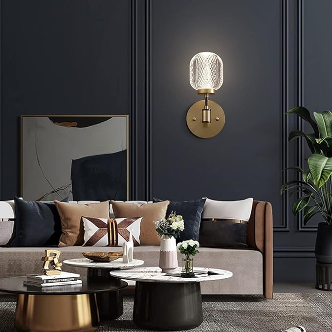 Antique Brass Gold Wall Light - Image 3