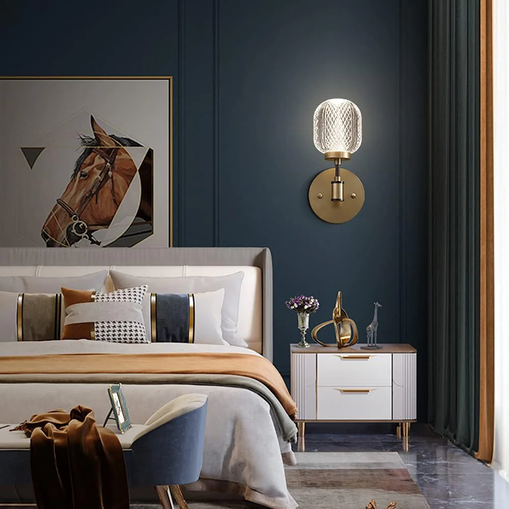 Antique Brass Gold Wall Light - Image 4