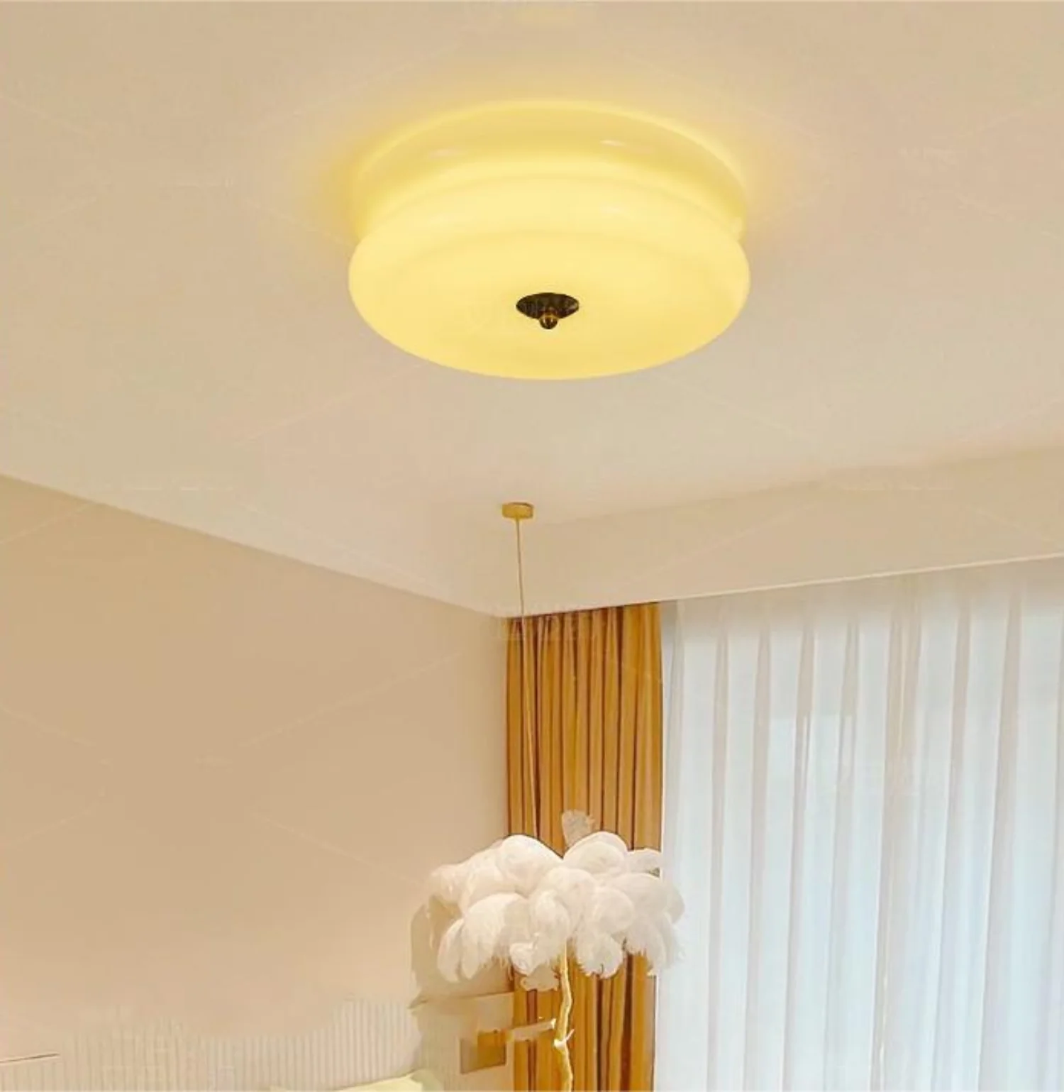 Art Deco Cream Cake Ceiling Light - Image 13