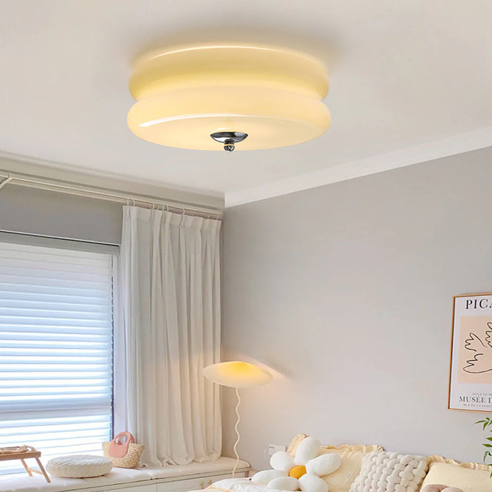 Art Deco Cream Cake Ceiling Light - Image 15