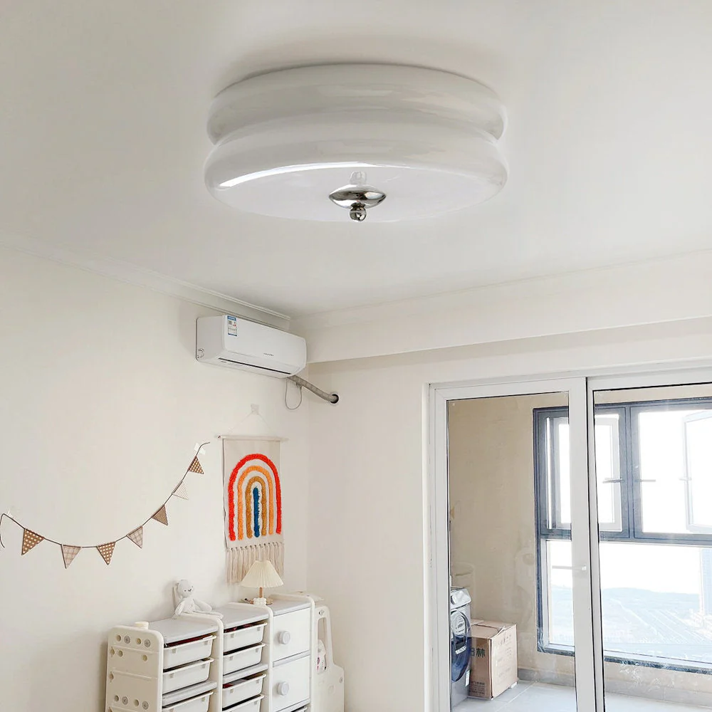 Art Deco Cream Cake Ceiling Light - Image 7