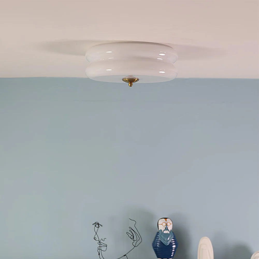 Art Deco Cream Cake Ceiling Light - Image 9