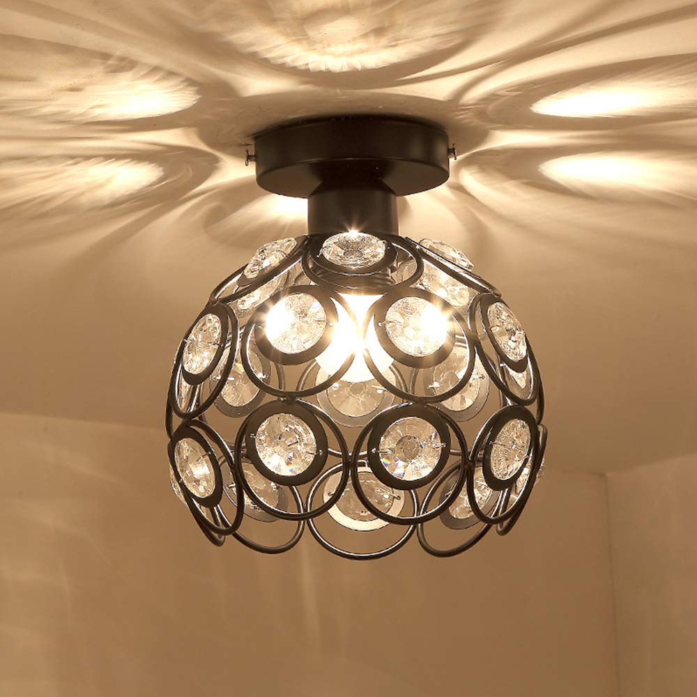 Art Gold Crystal Glass Hallway Ceiling Light - Image 7