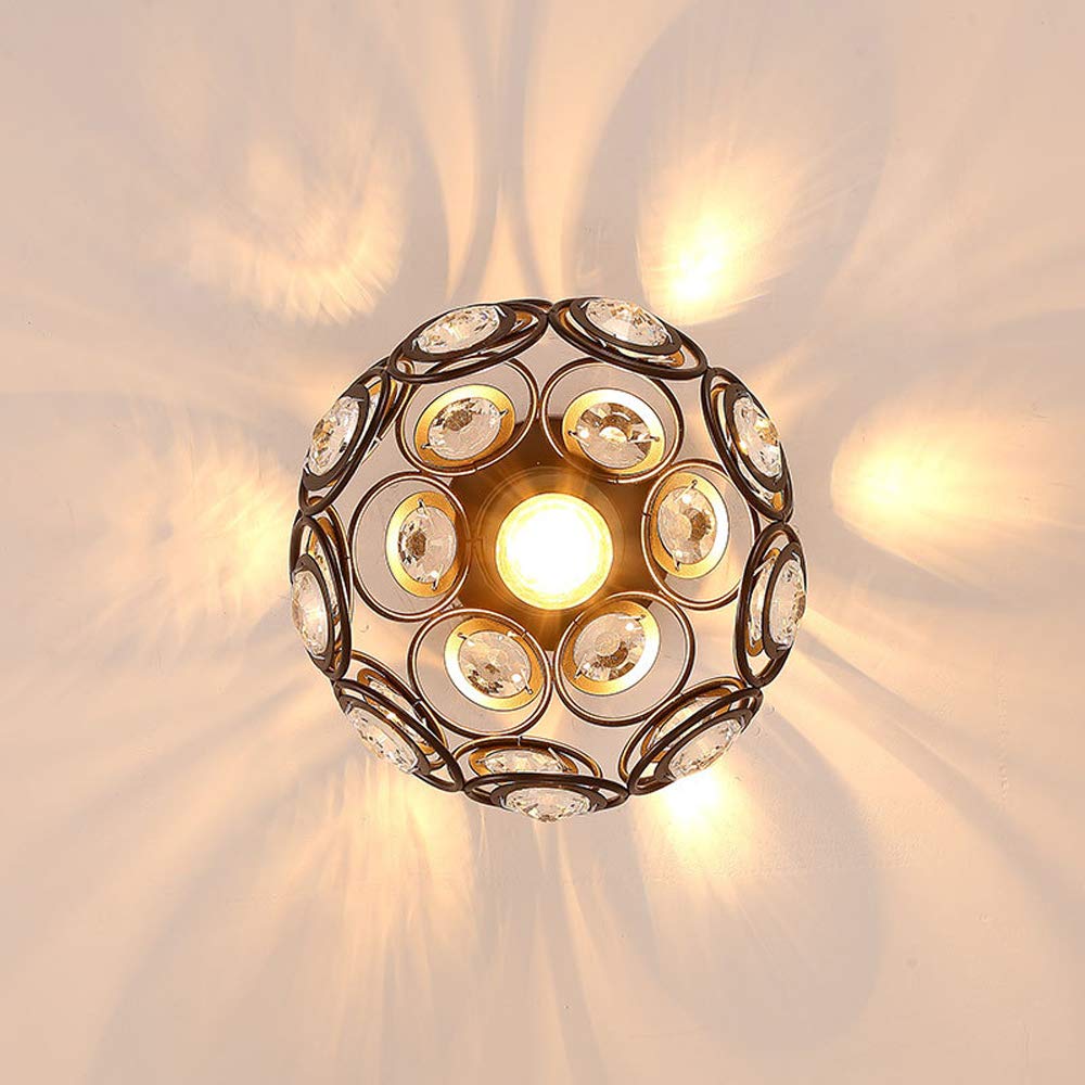Art Gold Crystal Glass Hallway Ceiling Light - Image 8