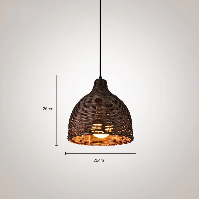 Bamboo Rattan Basket Pendant Light For Kitchen - Image 12