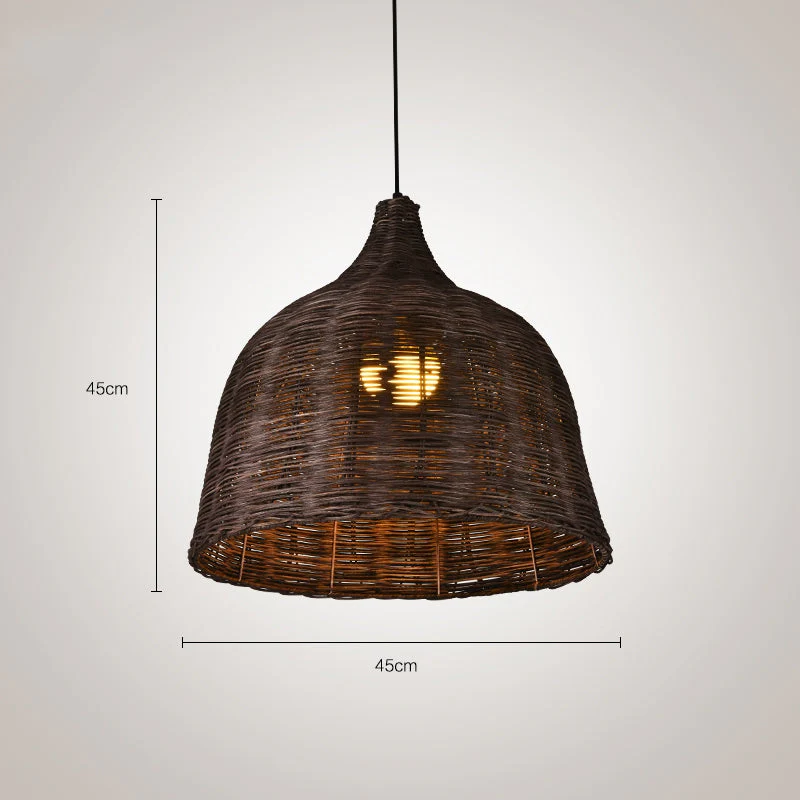 Bamboo Rattan Basket Pendant Light For Kitchen - Image 15
