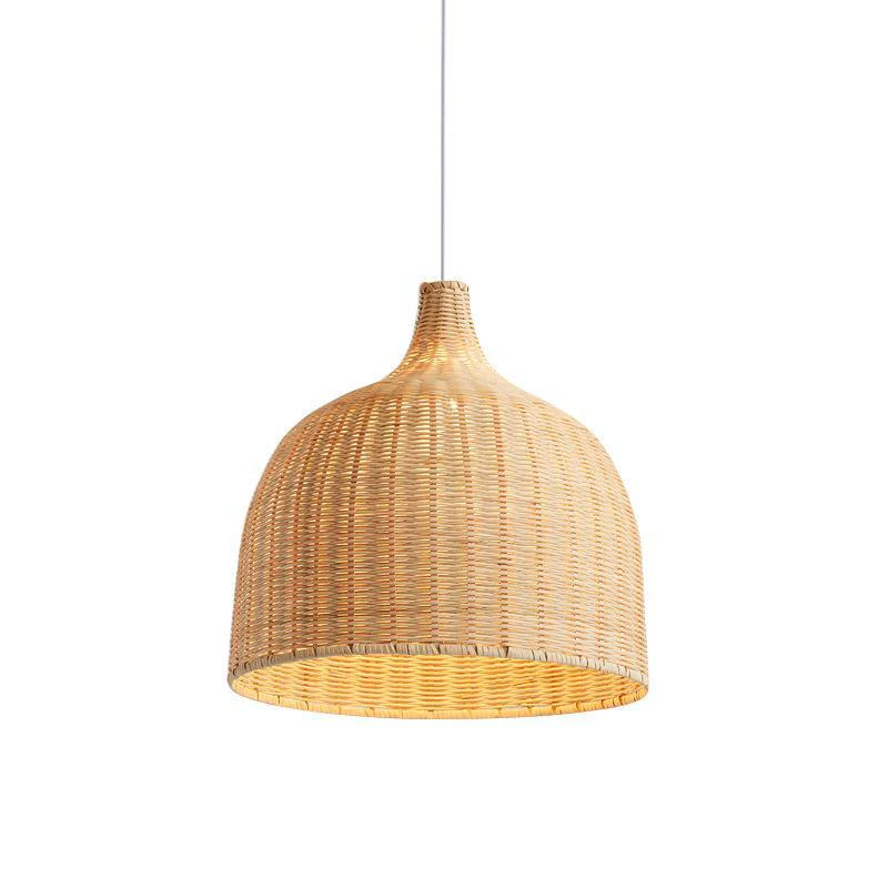 Bamboo Rattan Basket Pendant Light For Kitchen - Image 21