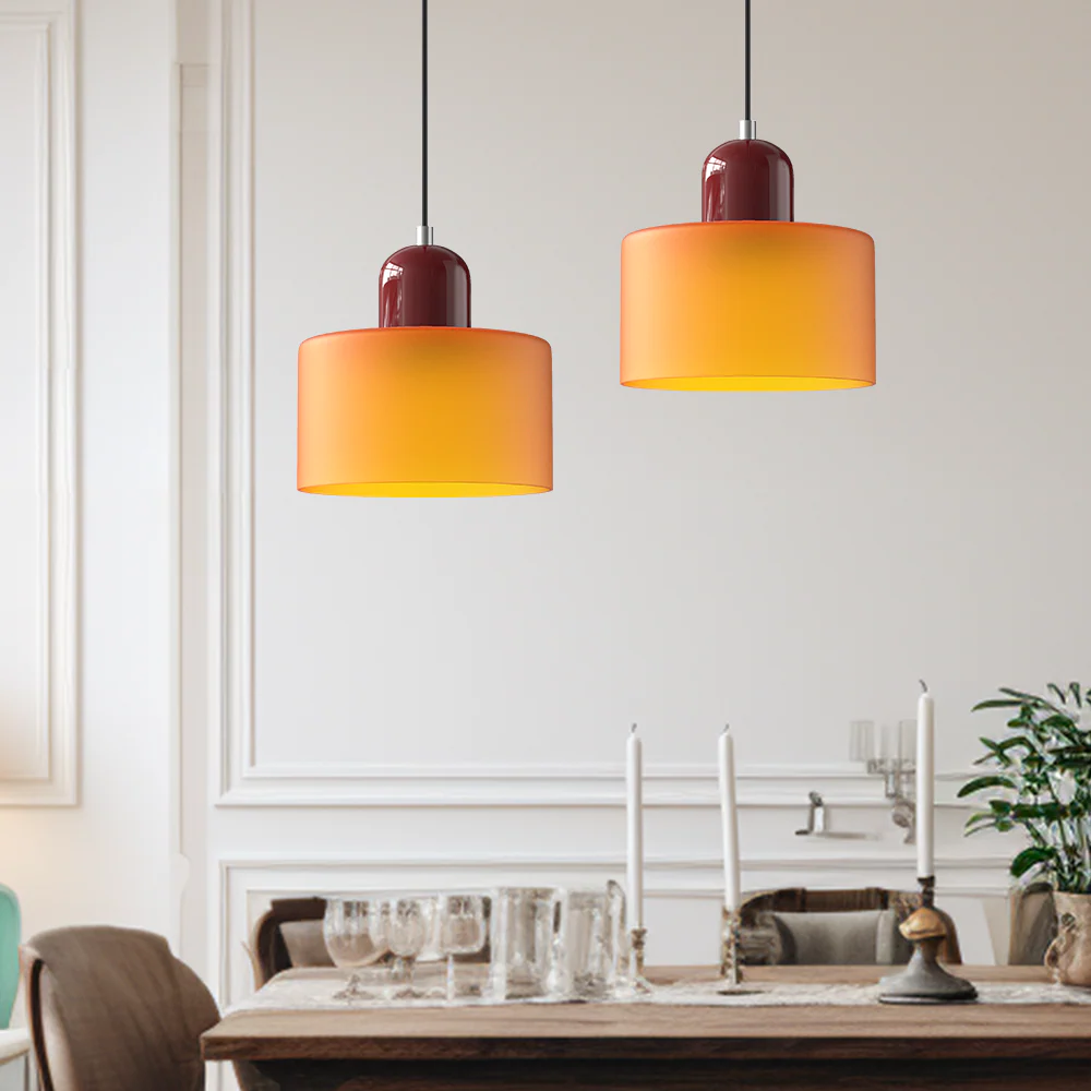 Modern Bauhaus Fresh Glass Pendant Light For Kitchen Island - Image 4