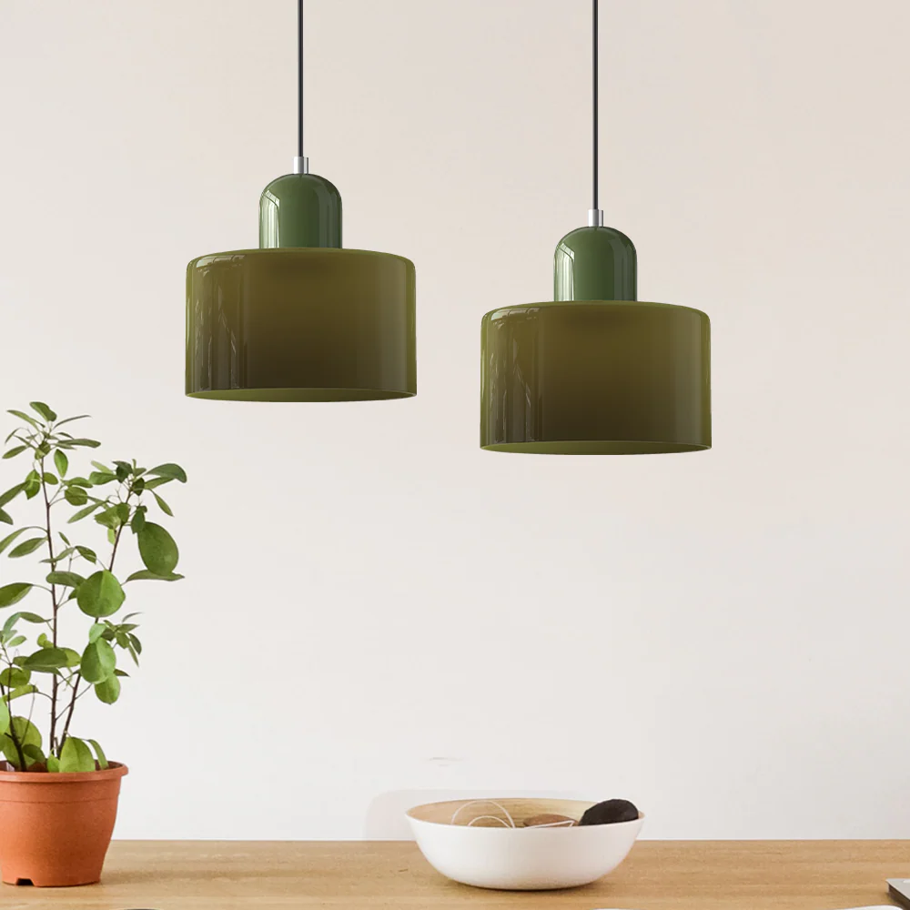 Modern Bauhaus Fresh Glass Pendant Light For Kitchen Island - Image 9