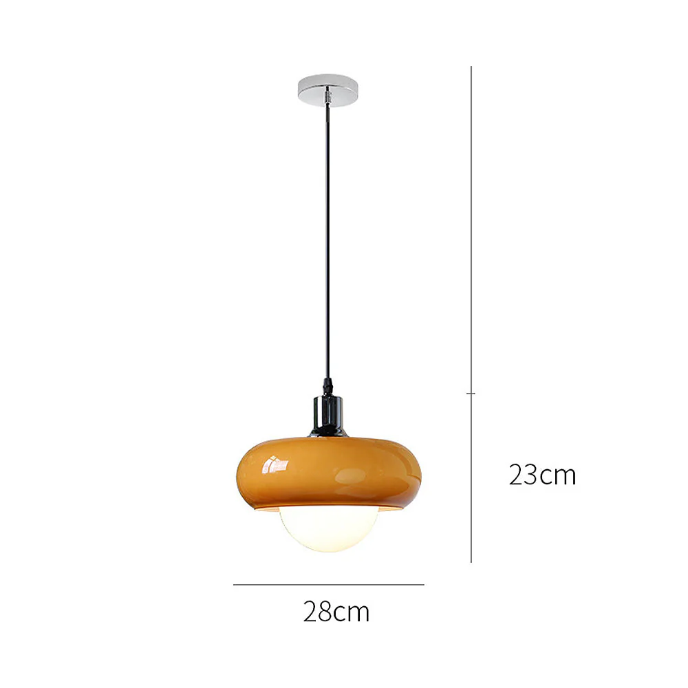 Bauhaus Dome Coffee Glass Pendant Light - Image 12