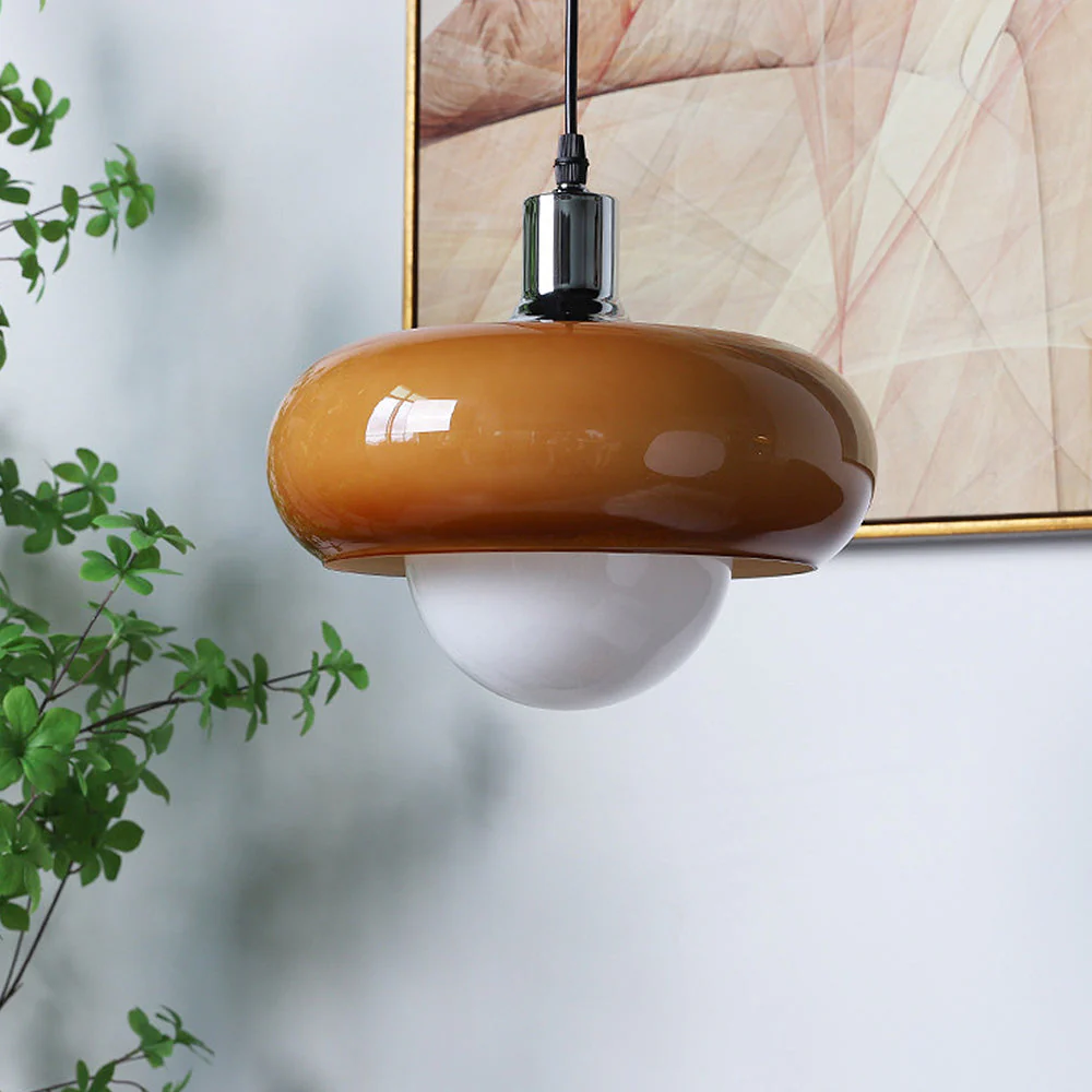 Bauhaus Dome Coffee Glass Pendant Light - Image 2