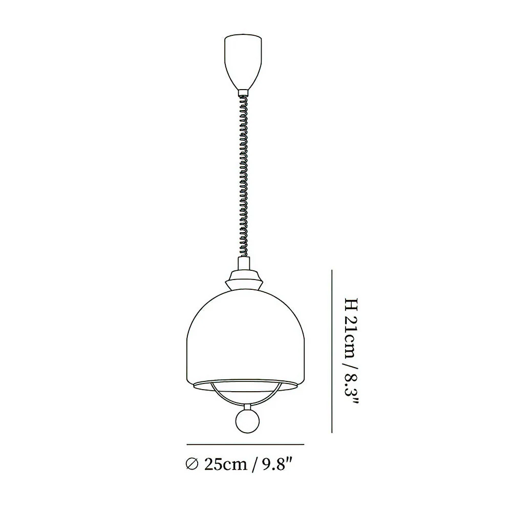 Bauhaus Glass Lantern Pendant LED Light - Image 6