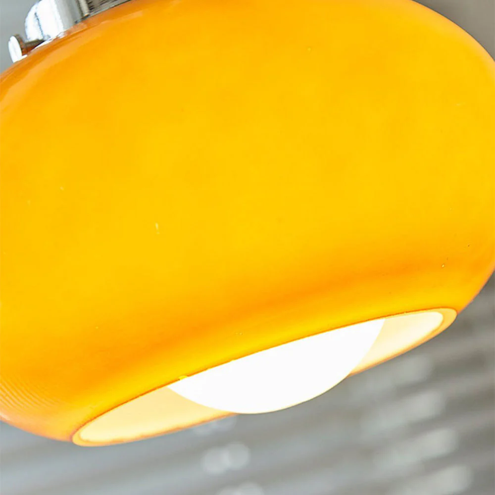 Bauhaus Medieval Yellow Glass Pendant Light - Image 5