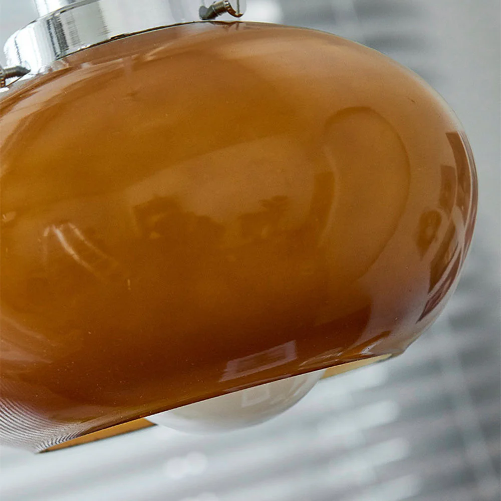 Bauhaus Medieval Yellow Glass Pendant Light - Image 6