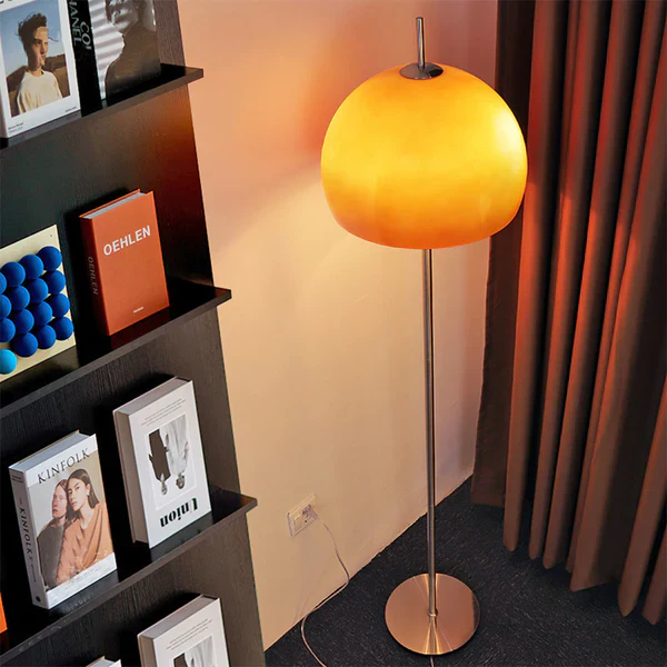 Bauhaus Mushroom Shape Medieval Vintage Glass Floor Lamp - Image 16