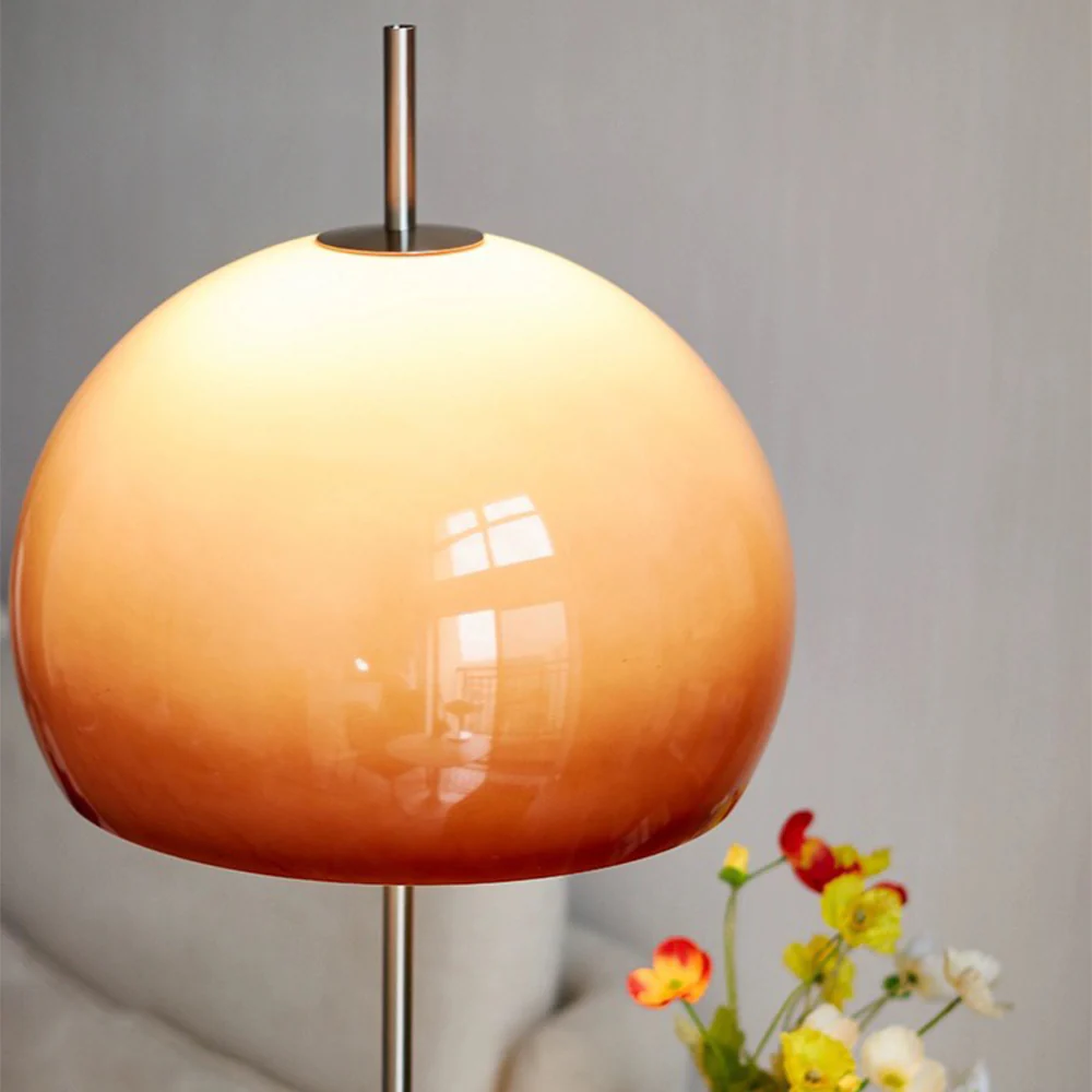 Bauhaus Mushroom Shape Medieval Vintage Glass Floor Lamp - Image 4