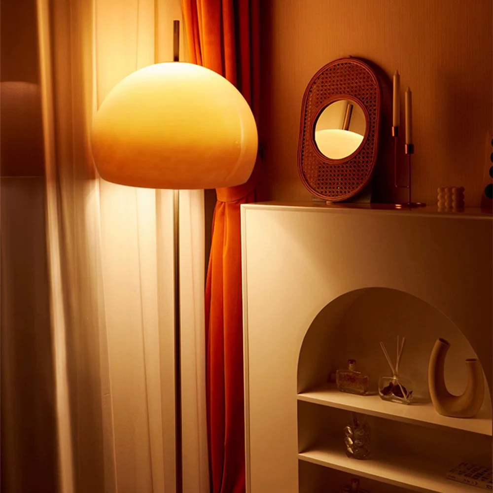 Bauhaus Mushroom Shape Medieval Vintage Glass Floor Lamp - Image 7