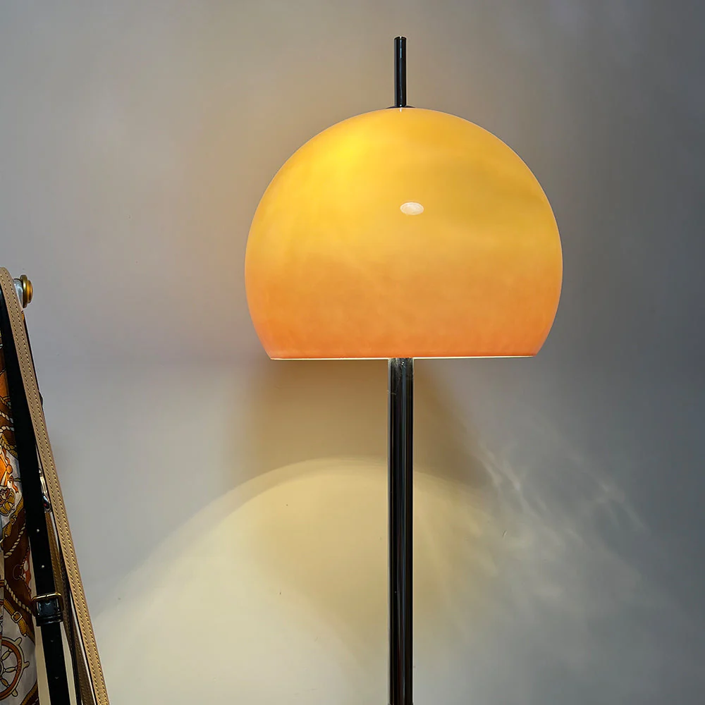 Bauhaus Mushroom Shape Medieval Vintage Glass Floor Lamp - Image 9