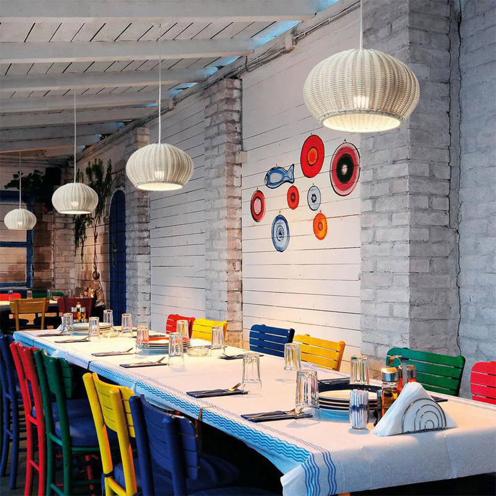 Bauhaus Weaving Lantern Shade Pendant Light - Image 3