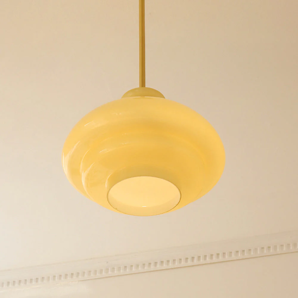 Bauhaus Yellow Three Layers Pendant Light - Image 2