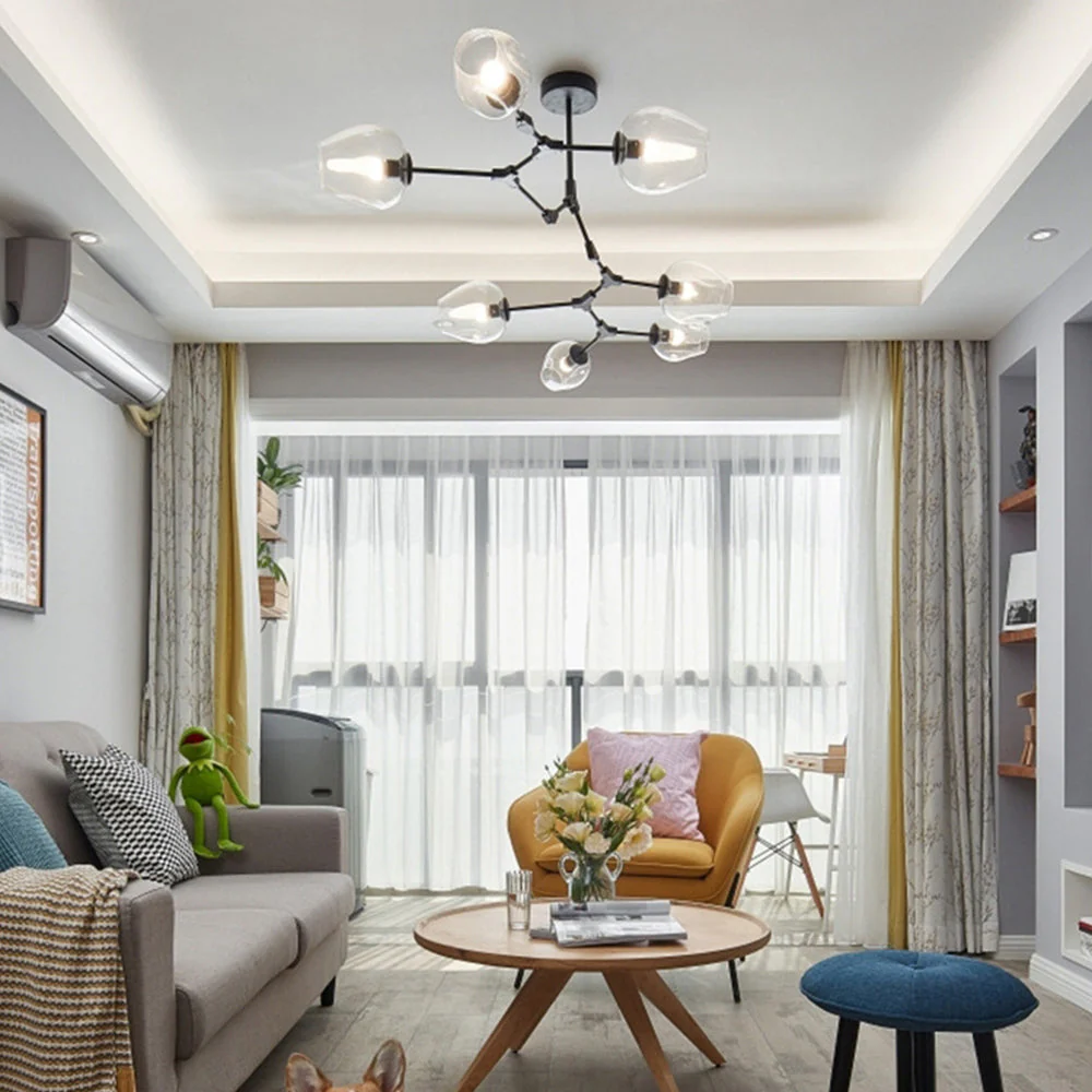 Branching Bubble Glass Ball Chandelier for Living Room - Image 13