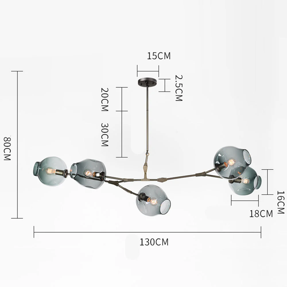 Branching Bubble Glass Ball Chandelier for Living Room - Image 26