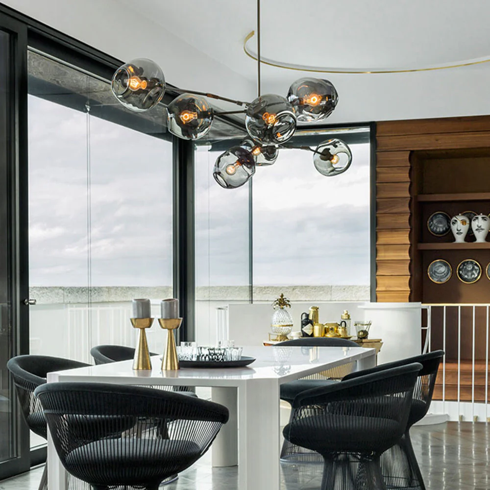 Branching Bubble Glass Ball Chandelier for Living Room - Image 4