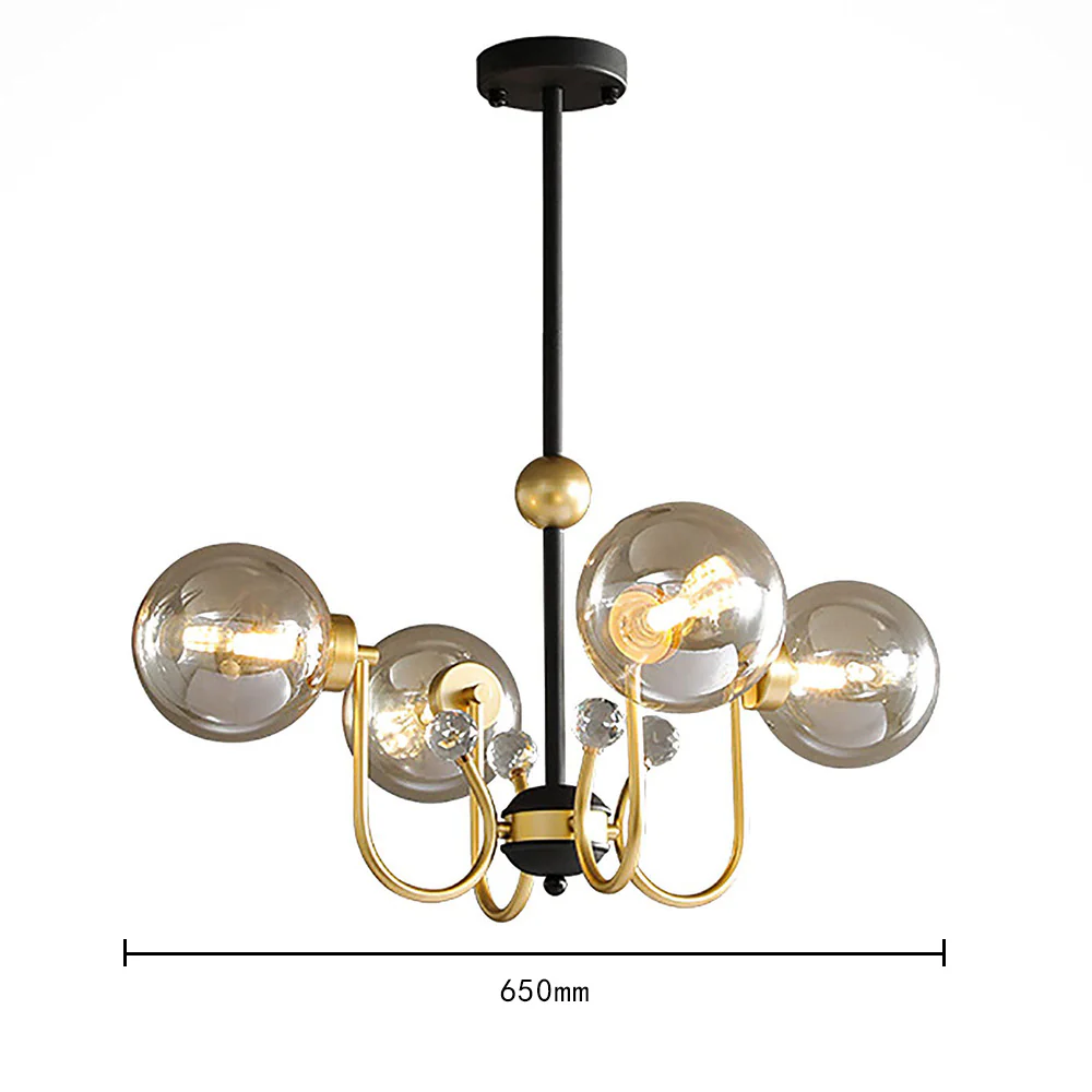 Black Adjustable Sputnik Chandeliers - Image 3