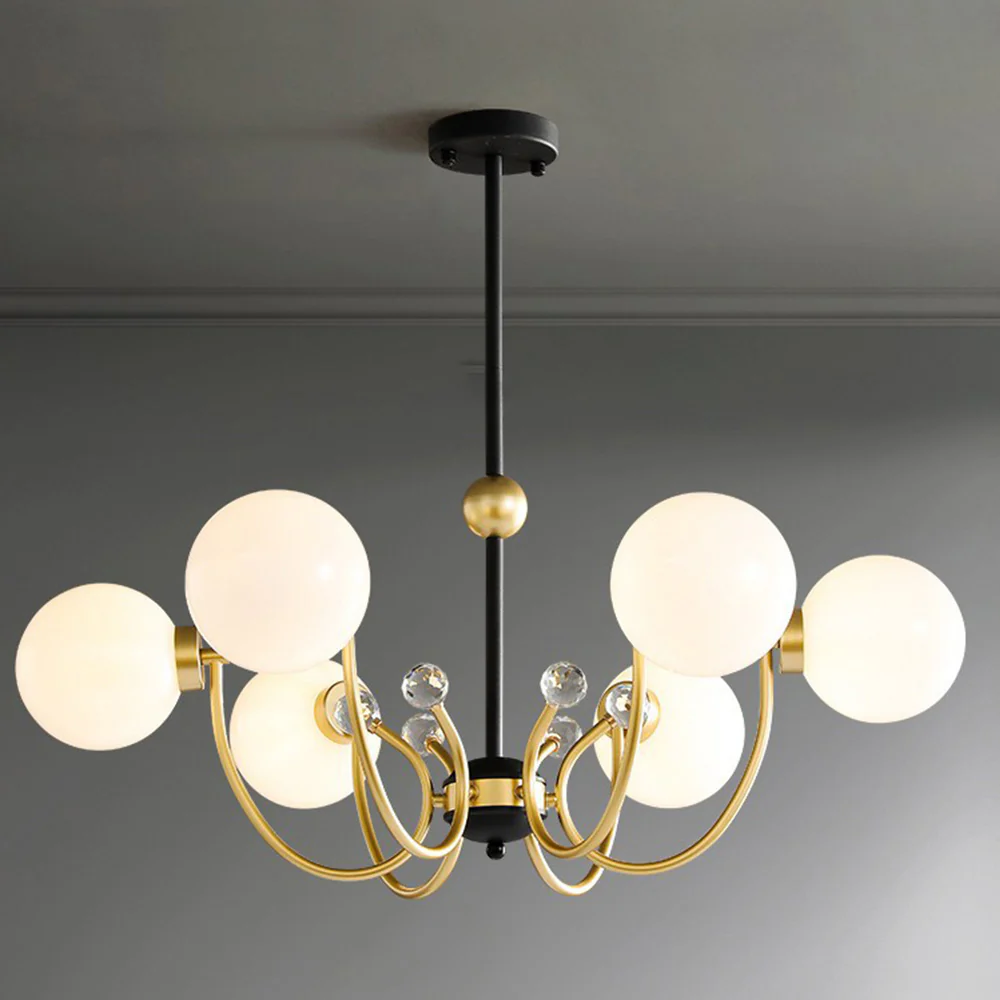 Black Adjustable Sputnik Chandeliers - Image 4