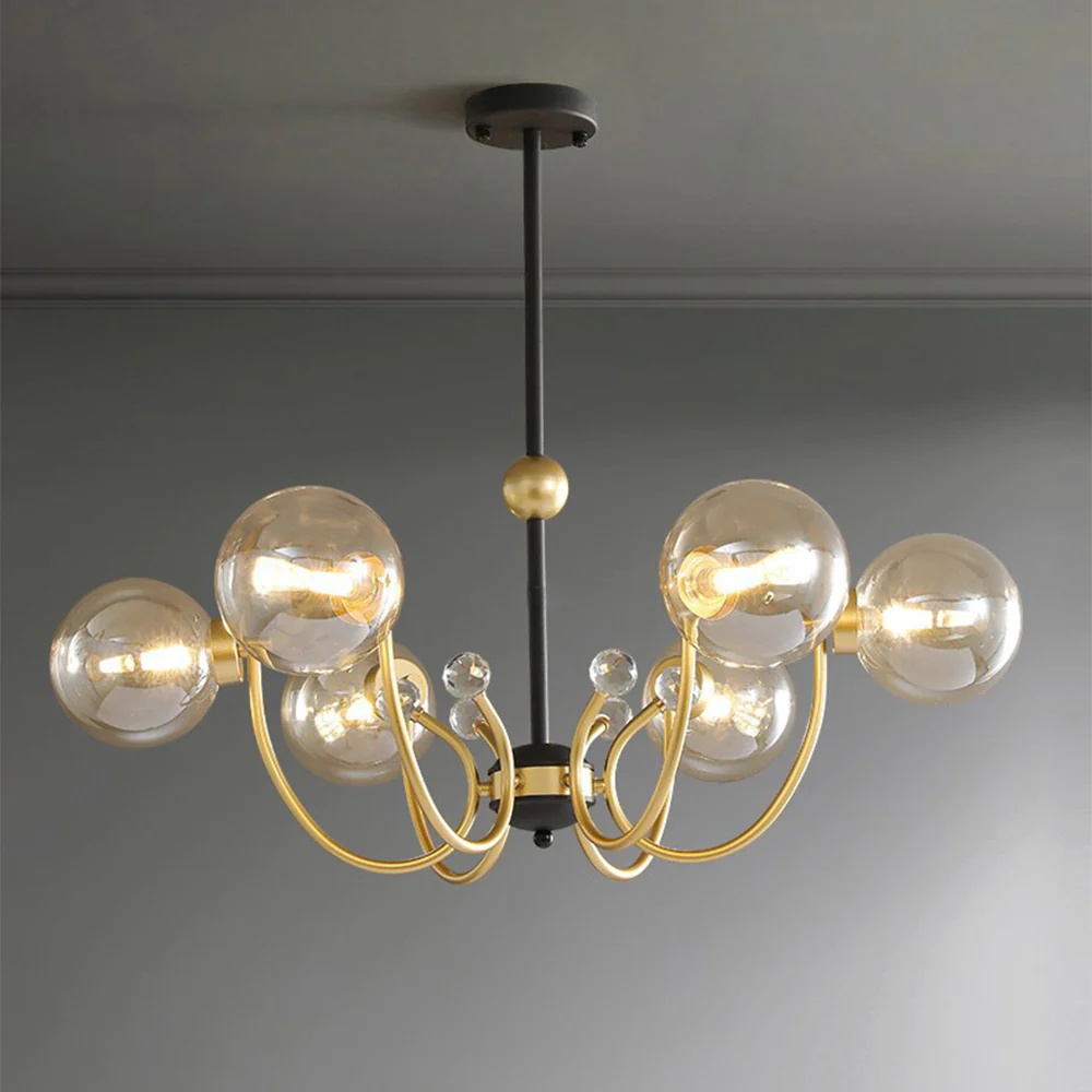 Black Adjustable Sputnik Chandeliers - Image 6